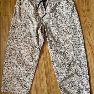 lululemon athletica Cropped Ankle Pants in Cream with Black Dot Print
